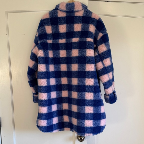 Stand Studio Sabi Blue and Pink Checkered Jacket - Picture 6 of 7